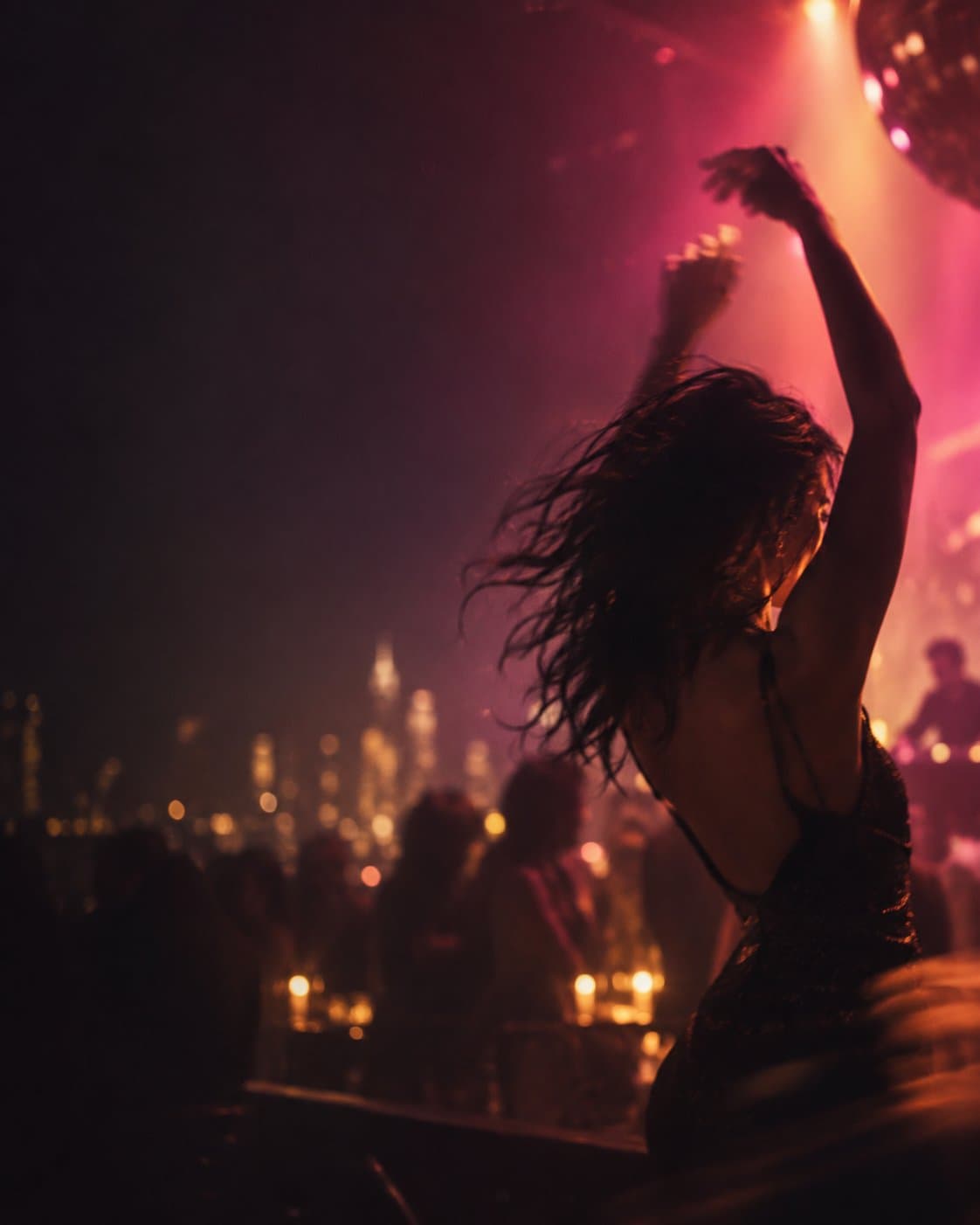 Ballerina in un locale notturno, atmosfera nightlife italiana
